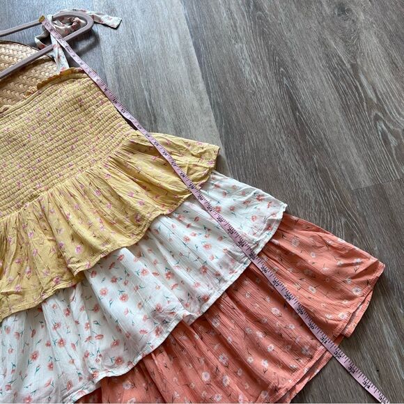 American eagle ditzy floral smocked tiered mini dress women’s‎ xs - Picture 3 of 7